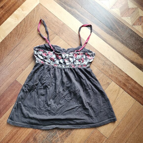 Abercrombie & Fitch Vintage Brown/Pink Floral Tank Top Size Medium - Picture 11 of 16